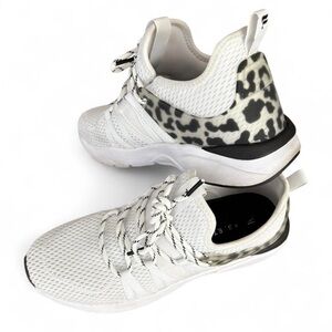 Fabletics White and Black Cheetah Sneakers